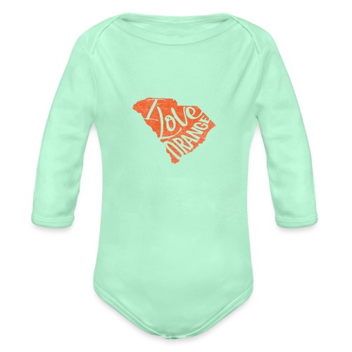 I Love Orange - Organic Long Sleeve Baby Bodysuit