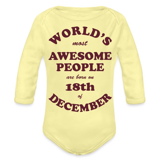 Most Awesome People are born on 18th of December
