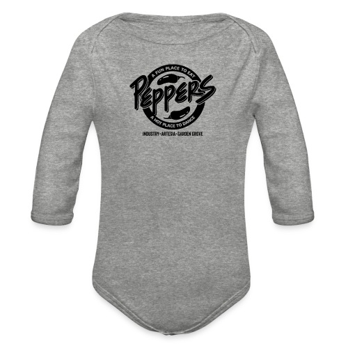 PEPPERS A FUN PLACE TO EAT - Organic Long Sleeve Baby Bodysuit