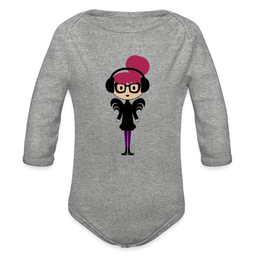 A Girl Dancing To Her Own Beat... - Organic Long Sleeve Baby Bodysuit