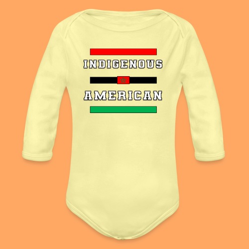 Indigenous American Bars Moorish Flag Amexum - Organic Long Sleeve Baby Bodysuit