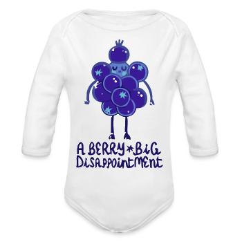 Berry big - Organic Long Sleeve Baby Bodysuit -  - Front