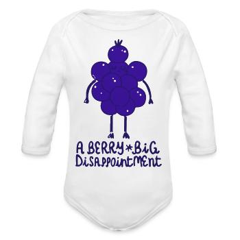 Berry big - Organic Long Sleeve Baby Bodysuit -  - Front