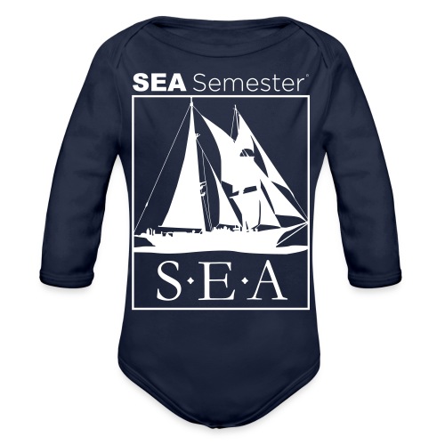SEA_logo_WHITE_eps - Organic Long Sleeve Baby Bodysuit