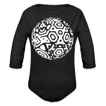 Master of the Valley - Organic Long Sleeve Baby Bodysuit - black - Front