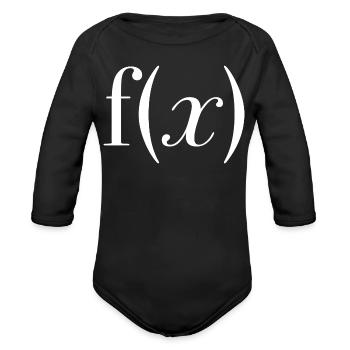 Mathmatic - Organic Long Sleeve Baby Bodysuit - black - Front