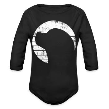 Roller Skater - Organic Long Sleeve Baby Bodysuit - black - Front