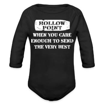 Hollow Point - Organic Long Sleeve Baby Bodysuit - black - Front