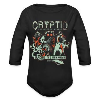 Cryptid Kin Palette Tee - Organic Long Sleeve Baby Bodysuit - black - Front