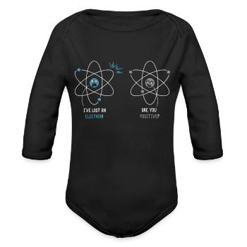 Quantum Physics Science Formula Physics Scientist - Organic Long Sleeve Baby Bodysuit - black - Front