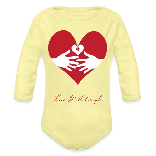 Love - Organic Long Sleeve Baby Bodysuit
