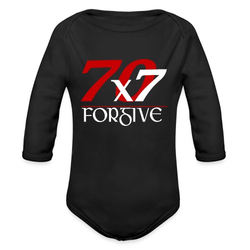 Forgive 70 x 7 times - Organic Long Sleeve Baby Bodysuit