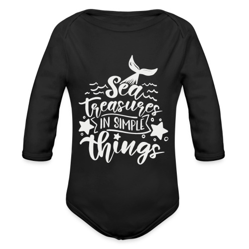 Sea Treasures In Simple Things - Organic Long Sleeve Baby Bodysuit