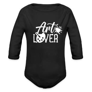 Art Lover Artists Artist Artistic Job - Organic Long Sleeve Baby Bodysuit - black - Front