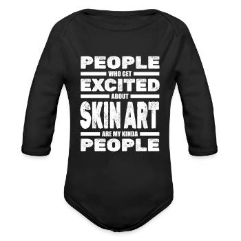 Tattoo Artist - Organic Long Sleeve Baby Bodysuit - black - Front