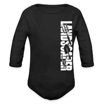 Landscaper Landscaping Landscape - Organic Long Sleeve Baby Bodysuit - black - Front