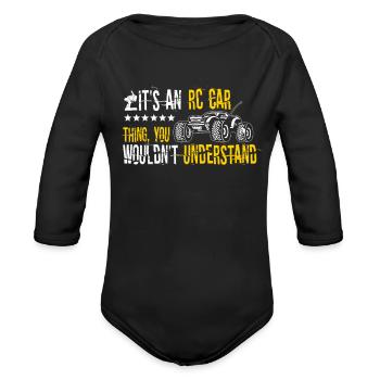 Its An RC Car Thing Remote Control Racing Remote C - Organic Long Sleeve Baby Bodysuit - black - Front