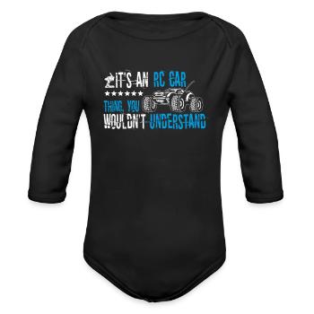 Its An RC Car Thing Remote Control Racing Remote C - Organic Long Sleeve Baby Bodysuit - black - Front
