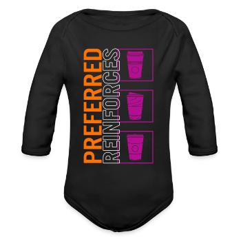 Behavioral Analyst Shirt, Preferred Reinforces - Organic Long Sleeve Baby Bodysuit - black - Front