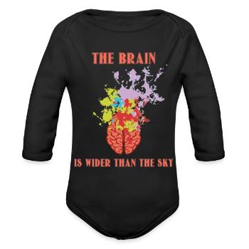 Cerveau Le cerveau est plus large que le ciel - Cache-couche à manches longues bio - noir - Devant