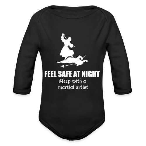Feel safe female rapier - Organic Long Sleeve Baby Bodysuit