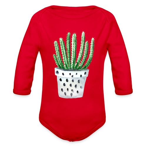 Cactus - Organic Long Sleeve Baby Bodysuit