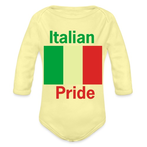 Italian Pride Flag - Organic Long Sleeve Baby Bodysuit