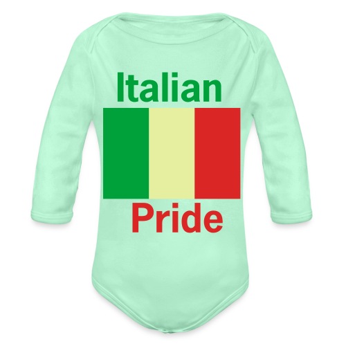 Italian Pride Flag - Organic Long Sleeve Baby Bodysuit