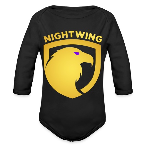 Nightwing Gold Crest - Organic Long Sleeve Baby Bodysuit