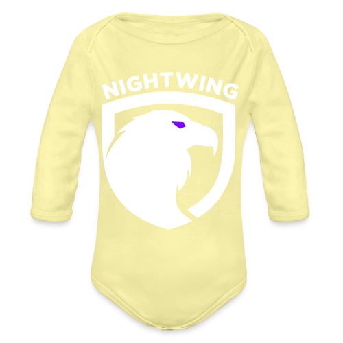 Nightwing White Crest - Organic Long Sleeve Baby Bodysuit