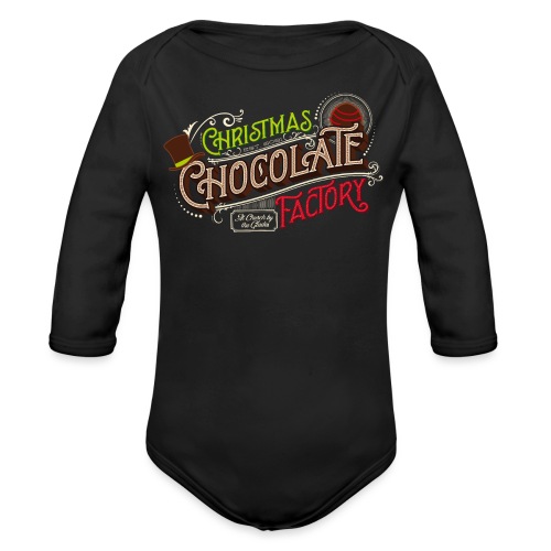 Christmas Chocolate Factory T-shirt - Organic Long Sleeve Baby Bodysuit