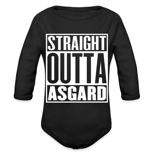 Straight Outta Asgard - Organic Long Sleeve Baby Bodysuit