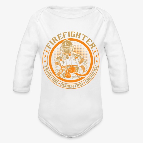 Fire Fighter - Organic Long Sleeve Baby Bodysuit