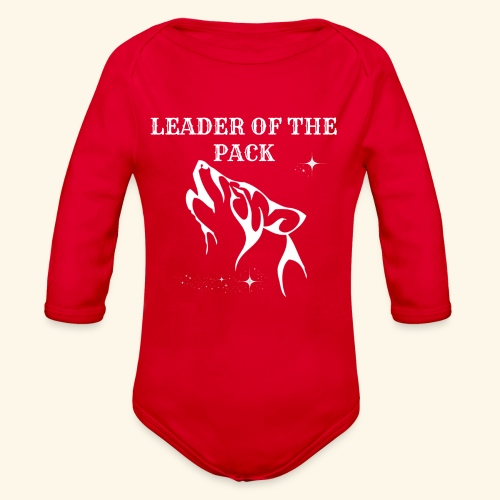 LEADER OF THE PACK WOLF - Organic Long Sleeve Baby Bodysuit