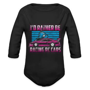 Car Model Car Remote Control Model Sport - Organic Long Sleeve Baby Bodysuit - black - Front