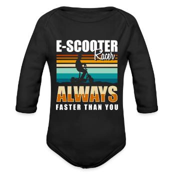 Scooter Alternative Electricity - Organic Long Sleeve Baby Bodysuit - black - Front