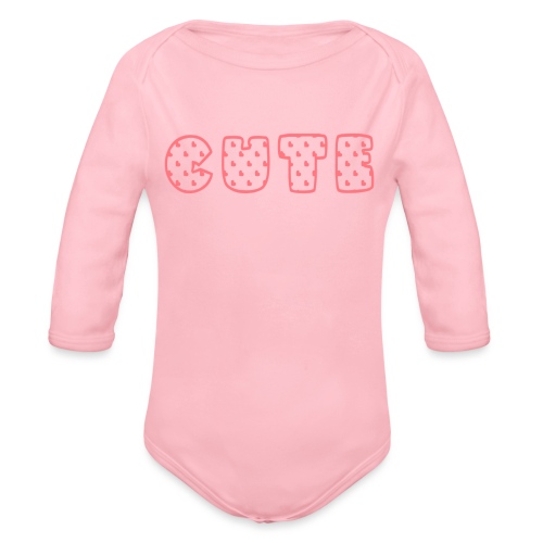 cute-1.png - Organic Long Sleeve Baby Bodysuit