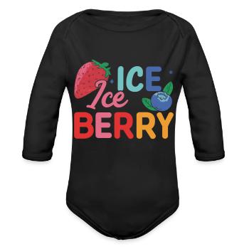ICE BERRY - Organic Long Sleeve Baby Bodysuit - black - Front