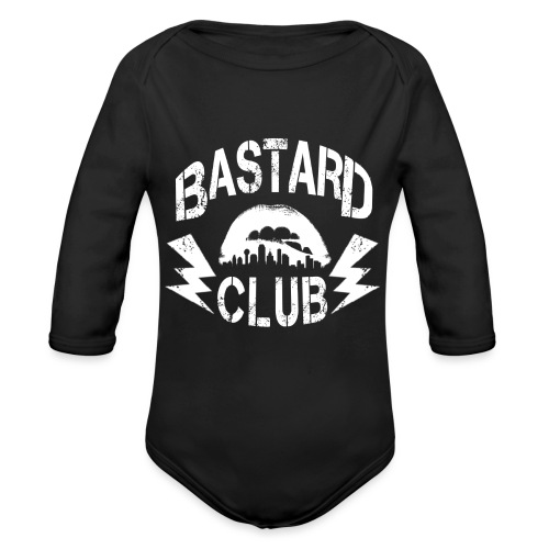 bastard club 3 - Organic Long Sleeve Baby Bodysuit