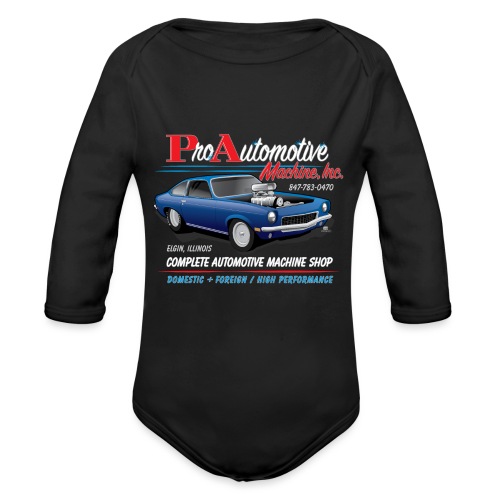 ProAutoTeeDesign062317fin - Organic Long Sleeve Baby Bodysuit