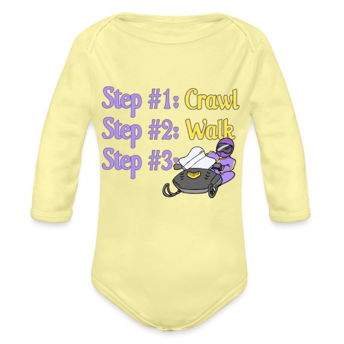 Step 1 - Crawl - Organic Long Sleeve Baby Bodysuit