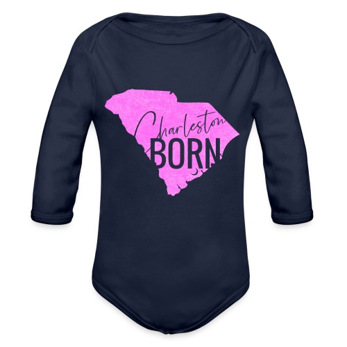 Charleston Born_Pink - Organic Long Sleeve Baby Bodysuit