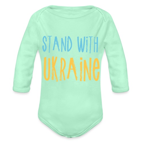 Stand With Ukraine - Organic Long Sleeve Baby Bodysuit
