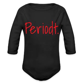 Periodt Hip Clothing Tees - Organic Long Sleeve Baby Bodysuit - black - Front