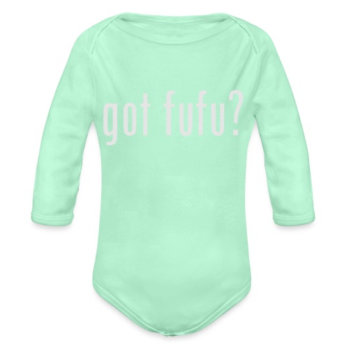 gotfufu-white - Organic Long Sleeve Baby Bodysuit