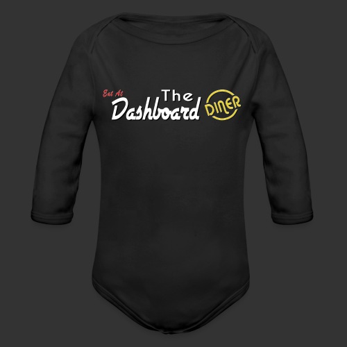 The Dashboard Diner Horizontal Logo - Organic Long Sleeve Baby Bodysuit