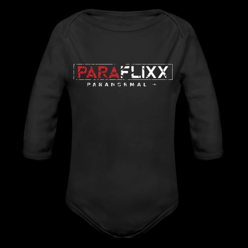 PARAFlixx White Grunge - Organic Long Sleeve Baby Bodysuit