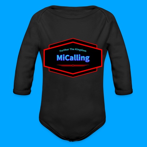MiCalling Full Logo Product (With Black Inside) - Organic Long Sleeve Baby Bodysuit