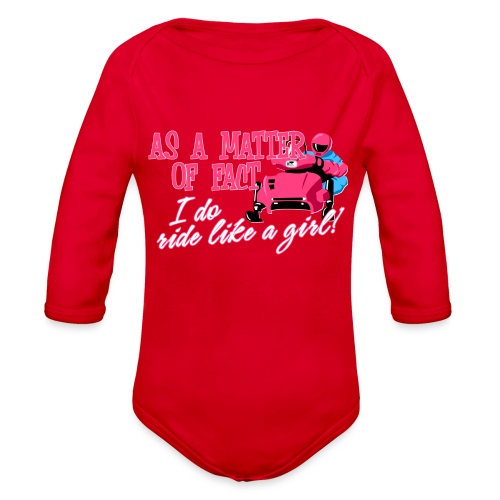 Ride Like a Girl - Organic Long Sleeve Baby Bodysuit