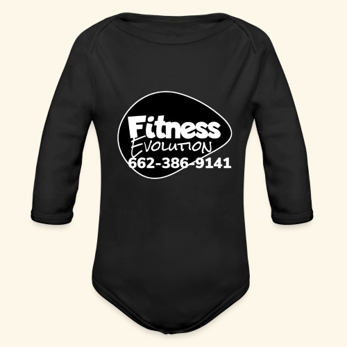 Fitness Evolution Workout Shirt Black - Organic Long Sleeve Baby Bodysuit